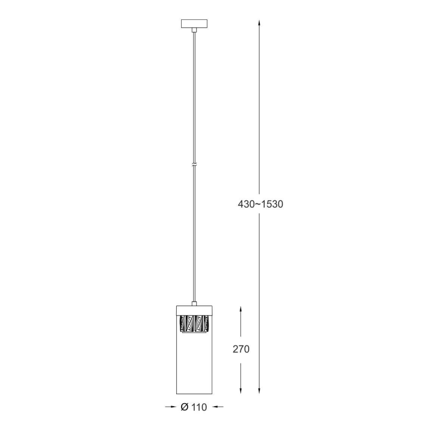 Zuma Line - Żyrandol na lince 1xG9/28W/230V mosiądz