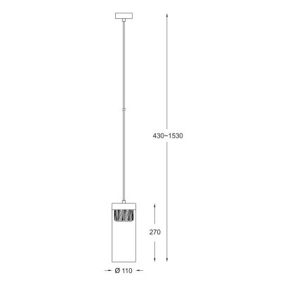 Zuma Line - Żyrandol na lince 1xG9/28W/230V