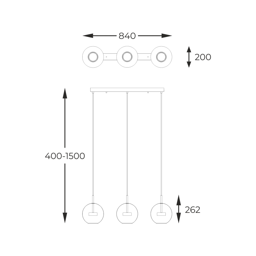 Zuma Line - LED Żyrandol na lince 3xLED/5W/230V chrom błyszczący