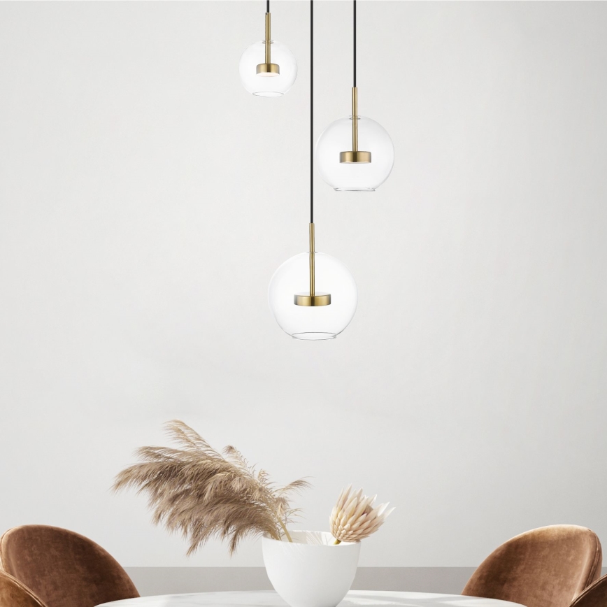 Zuma Line - LED Żyrandol na lince 3xLED/5W/230V złoty