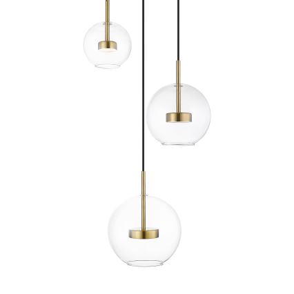Zuma Line - LED Żyrandol na lince 3xLED/5W/230V złoty