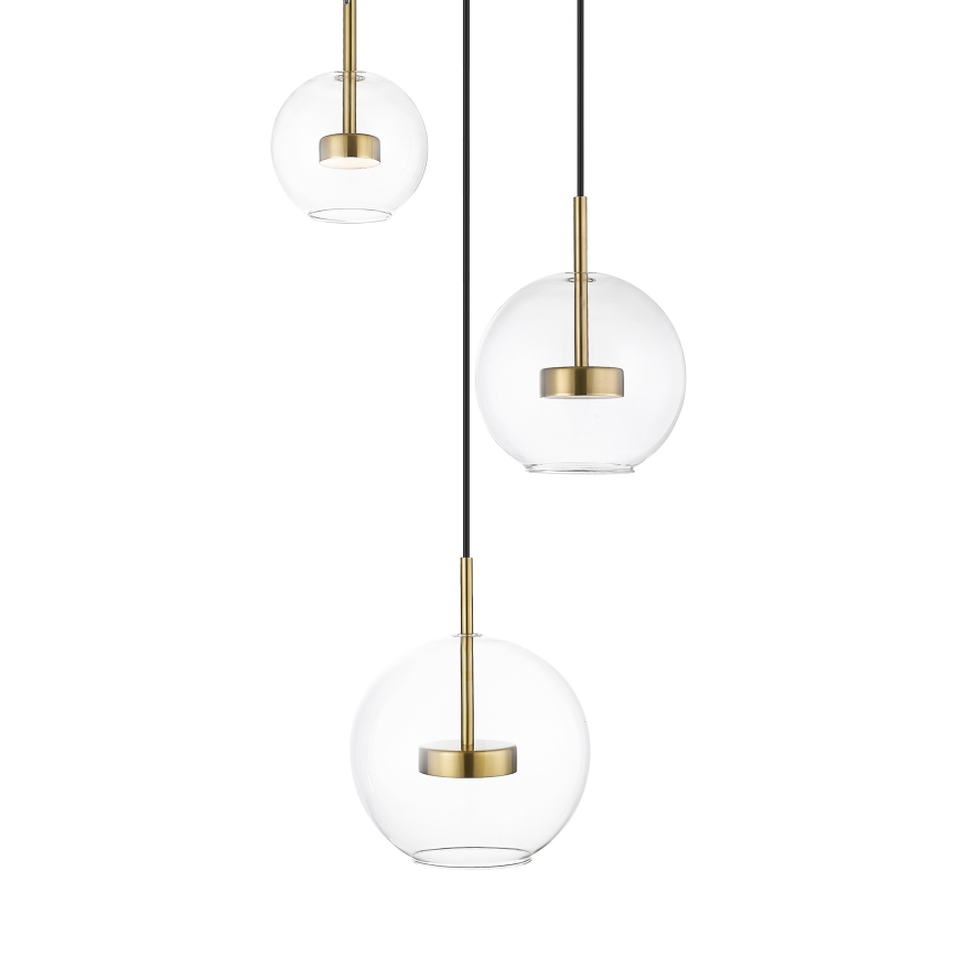 Zuma Line - LED Żyrandol na lince 3xLED/5W/230V złoty