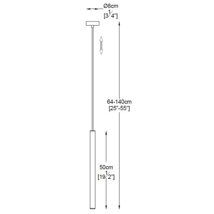 Zuma Line - LED Żyrandol na lince LED/5W/230V czarny chrom błyszczący