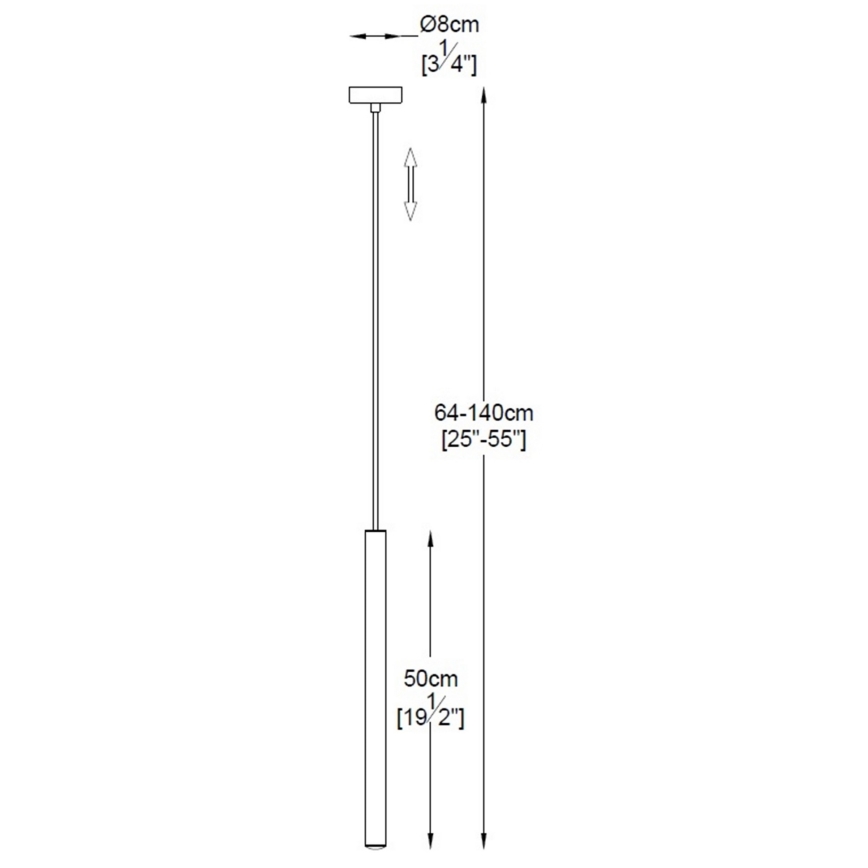Zuma Line - LED Żyrandol na lince LED/5W/230V czarny chrom błyszczący