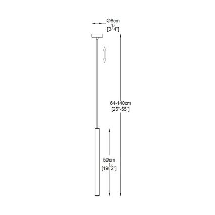 Zuma Line - LED Żyrandol na lince LED/5W/230V czarny