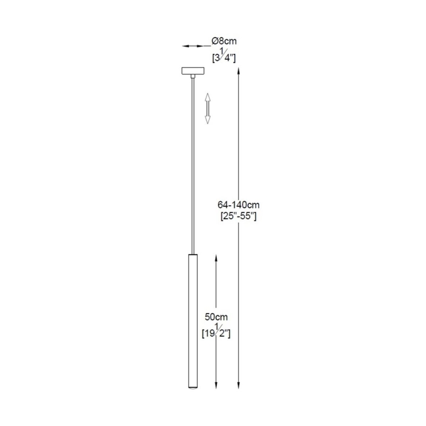 Zuma Line - LED Żyrandol na lince LED/5W/230V czarny