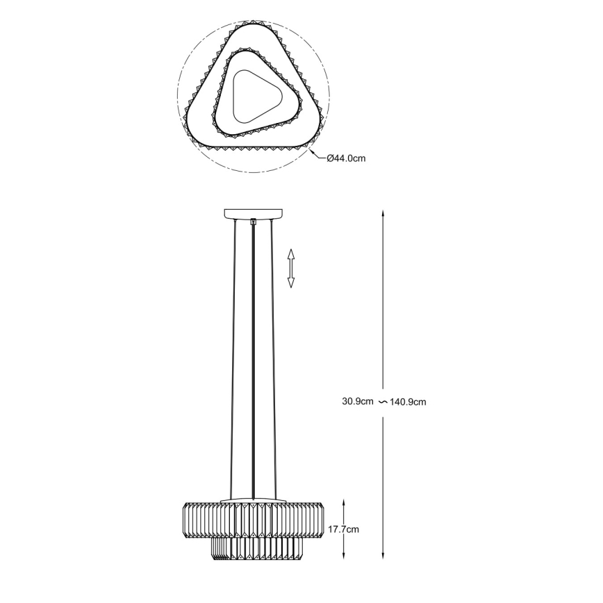 Zuma Line - Lampa wisząca na linkach 4xG9/33W/230V złota