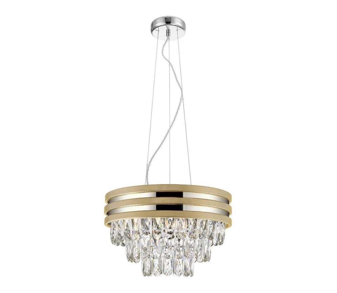 Zuma Line P0525-04A-F4V6 - Żyrandol kryształowy na lince NAICA 4xE14/40W/230V złoty