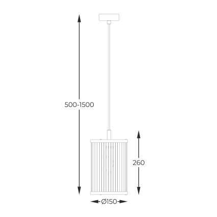 Zuma Line - Żyrandol na lince 1xE14/60W/230V czarny