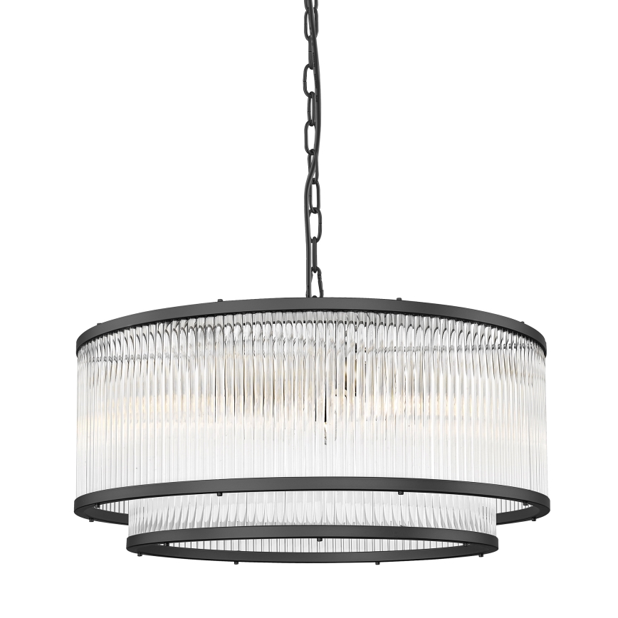 Zuma Line - Żyrandol na łańcuchu 6xE14/60W/230V czarny