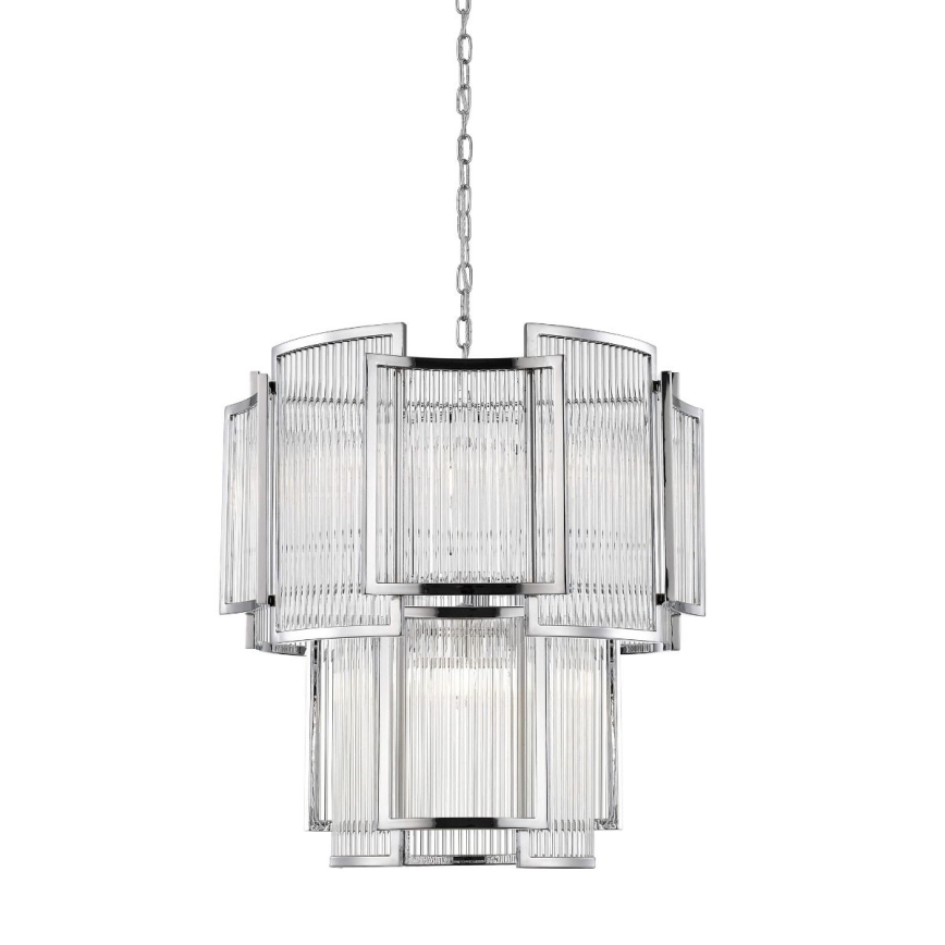 Zuma Line - Żyrandol na łańcuchu 8xE14/60W/230V chrom błyszczący