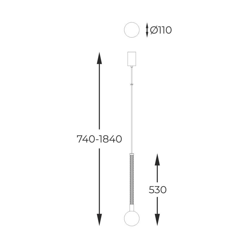 Zuma Line - Żyrandol na lince 1xG9/6W/230V mosiądz