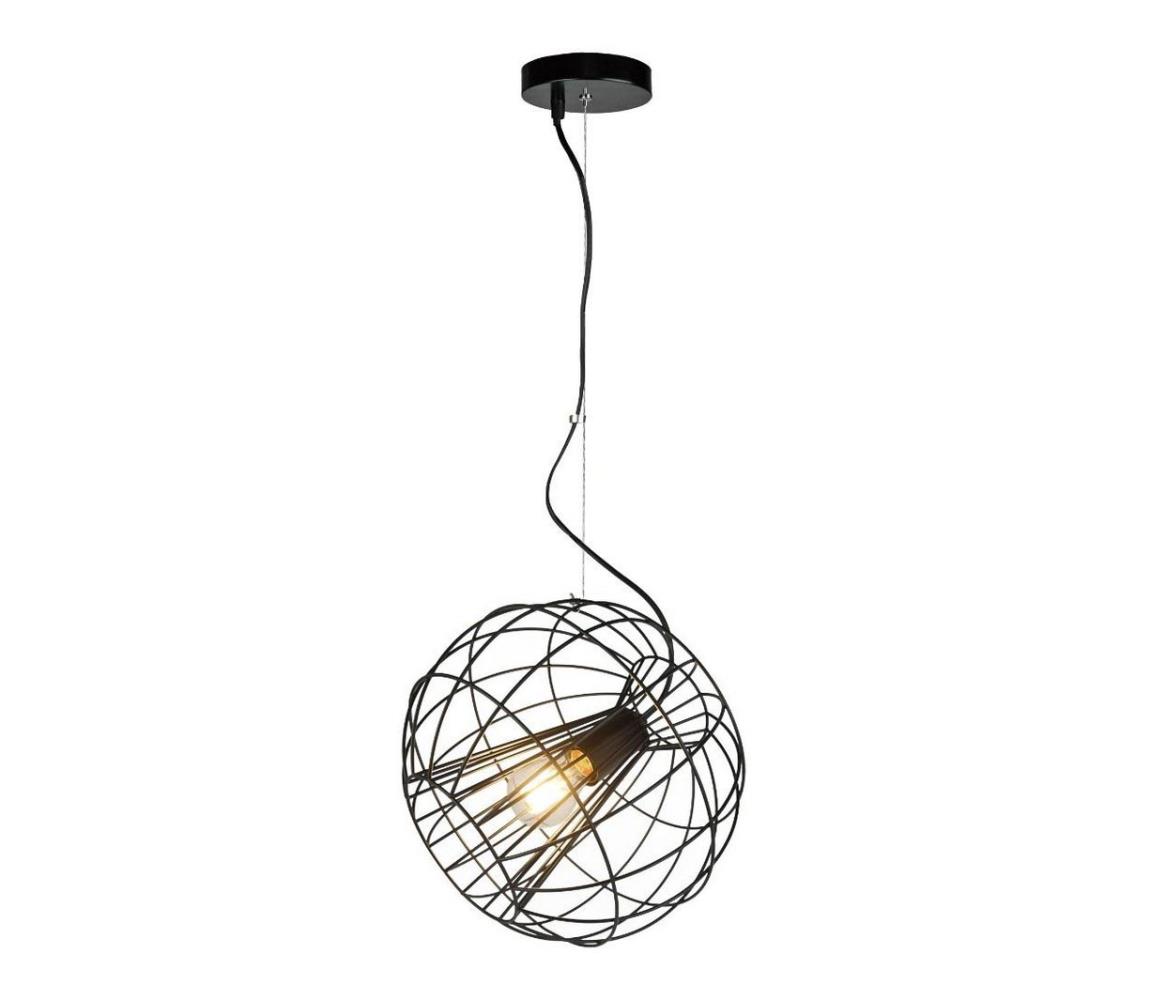 Zuma Line P17212 - Żyrandol na lince MARL 1xE27/60W/230V czarny