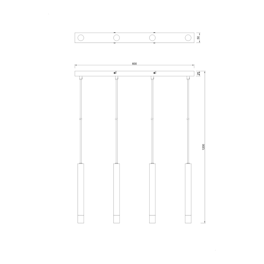 Zuma Line - Żyrandol na linkach 4xG9/5W/230V złoty