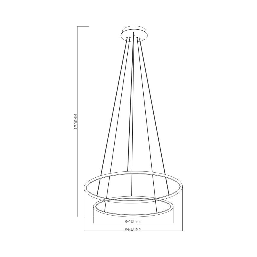 Zuma Line - LED Żyrandol na lince LED/40W/230V czarny