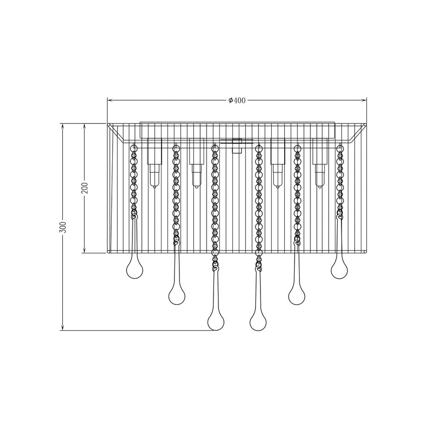 Zuma Line - Plafon 8xG9/40W/230V czarny