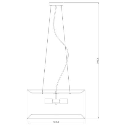 Zuma Line - Żyrandol na lince 4xE27/60W/230V czarny