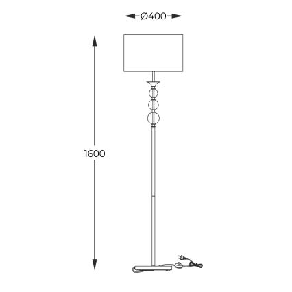 Zuma Line - Lampa podłogowa 1xE27/60W/230V biały