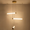 Zuma Line - ściemnialny żyrandol na lince LED/64W/230V 2700-6500K złoty + pilot zdalnego sterowania