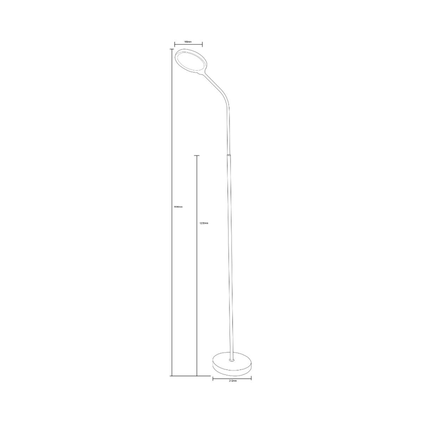 Zuma Line  - LED Ściemnialna lampa podłogowa LED/10W/230V 3000/4500/6500K biała