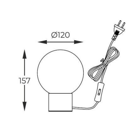 Zuma Line - Lampa stołowa 1xG9/4W/230V czarny/złoty