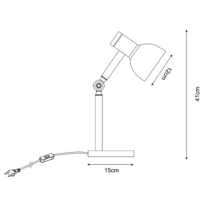 Zuma Line - Lampa stołowa 1xE14/40W/230V biały