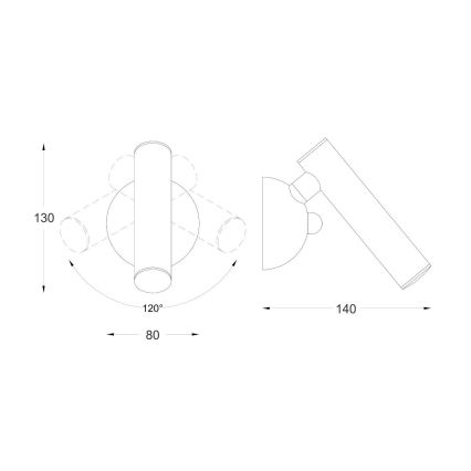 Zuma Line - LED kinkiet punktowy LED/5W/230V złoty