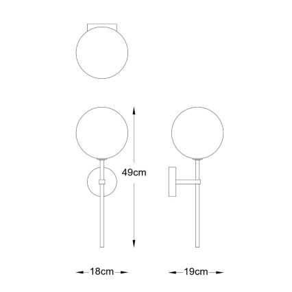 Zuma Line - Lampa ścienna 1xG4/2W/230V złota