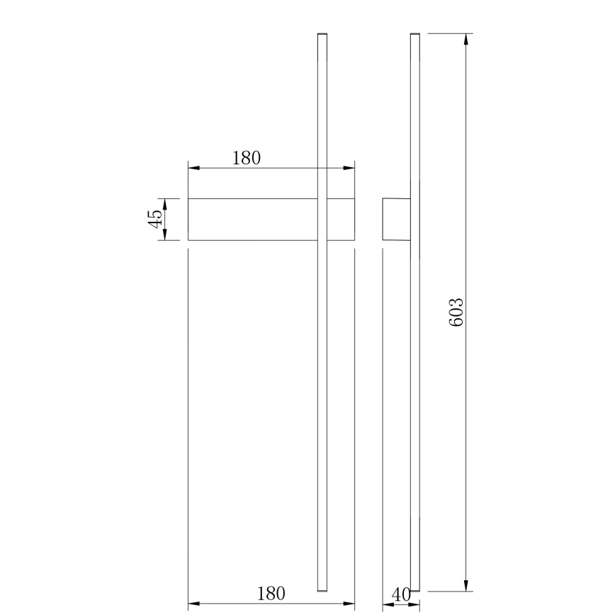 Zuma Line - Kinkiet LED/8W/230V 3000/4000/6000K 60 cm czarny