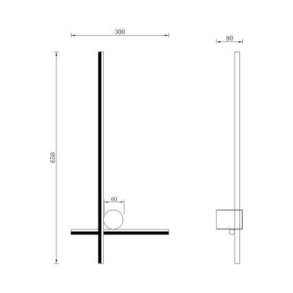 Zuma Line - LED Kinkiet LED/14W/230V czarny