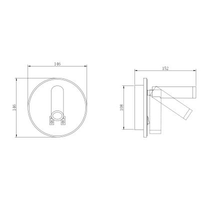 Zuma Line - punktowy kinkiet LED/5,5W/230V 4000K + LED/2,5W 3000K, biały