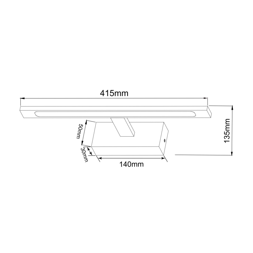Zuma Line - LED Łazienkowe oświetlenie lustra LED/12W/230V 41 cm IP44 chrom błyszczący