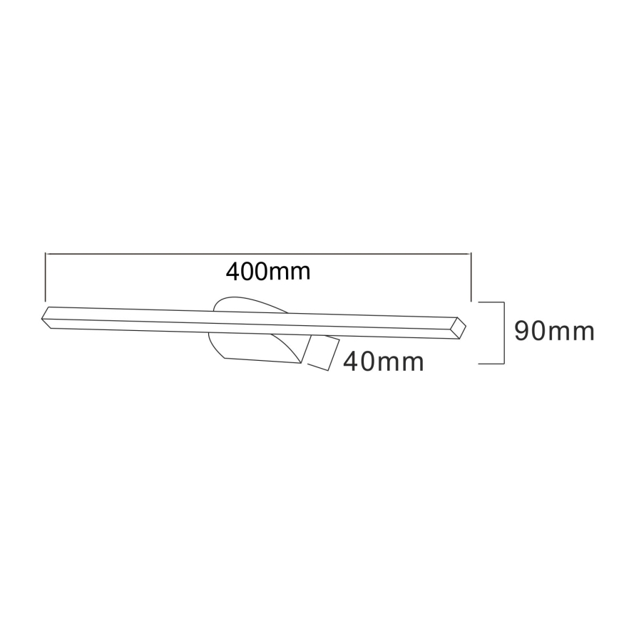 Zuma Line - LED Kinkiet galeryjka LED/12W/230V 40 cm czarny