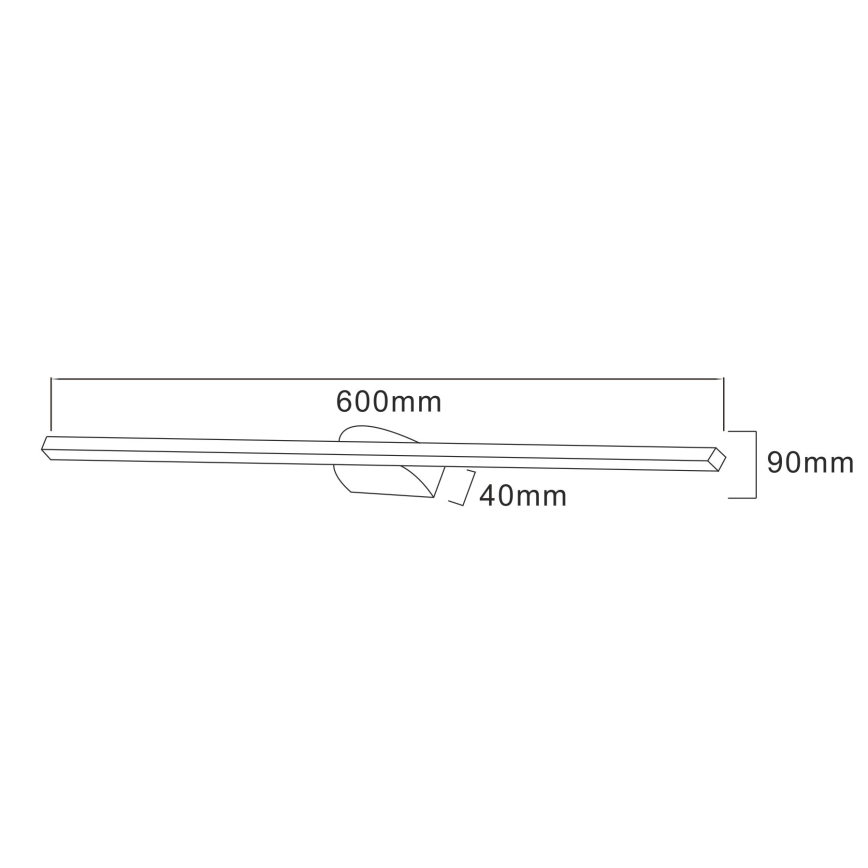Zuma Line - LED Kinkiet galeryjka LED/20W/230V 60 cm czarny