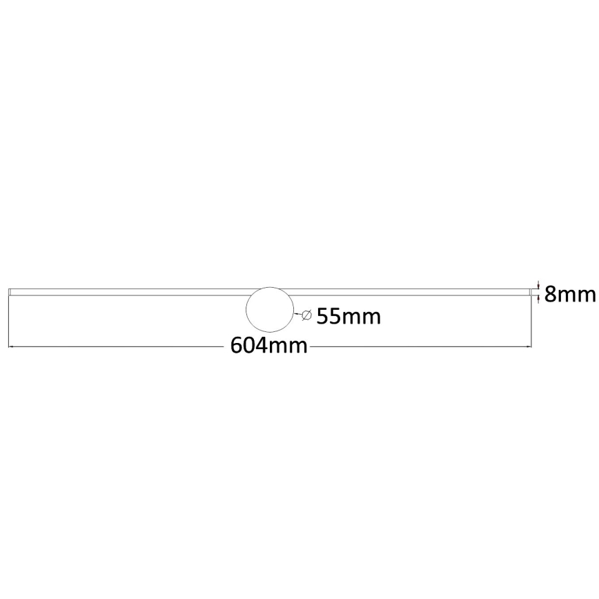 Zuma Line - LED Łazienkowe oświetlenie lustra LED/8W/230V 60 cm IP44 czarne