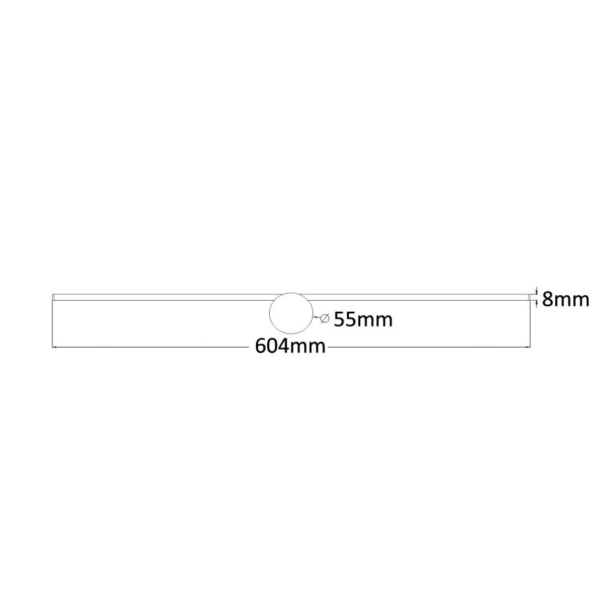 Zuma Line - LED Łazienkowe oświetlenie lustra LED/8W/230V 60 cm IP44 chrom błyszczący