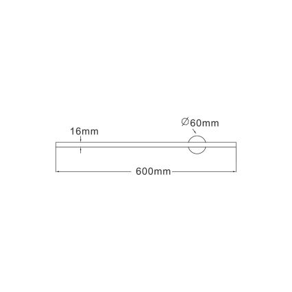 Zuma Line - LED Kinkiet LED/8W/230V 60 cm czarny