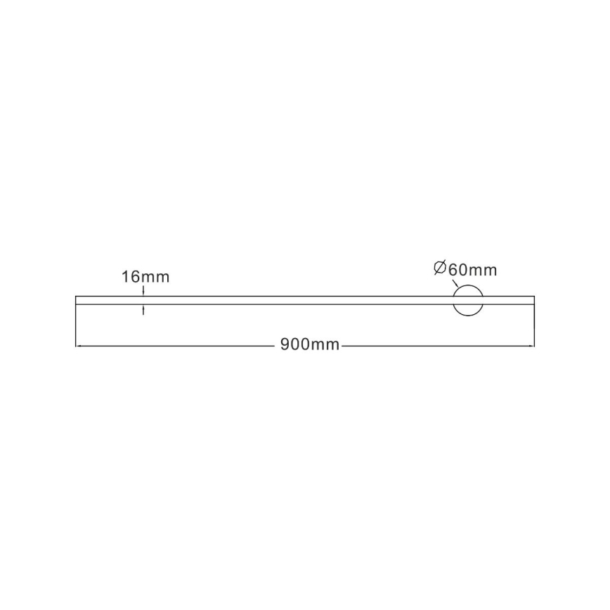 Zuma Line - LED Kinkiet LED/12W/230V 90 cm czarny