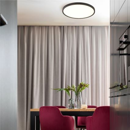 Zuma Line - Oprawa sufitowa LED/42W/230V 3000/4000/6000K śr. 50 cm czarna