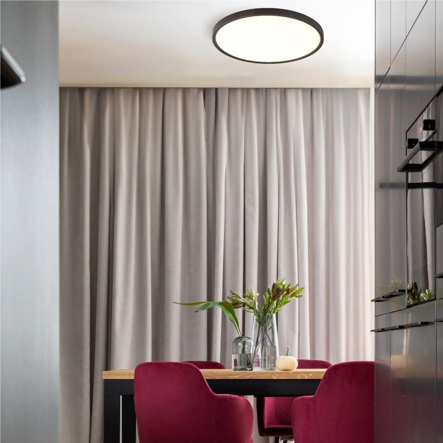 Zuma Line - Oprawa sufitowa LED/42W/230V 3000/4000/6000K śr. 50 cm czarna