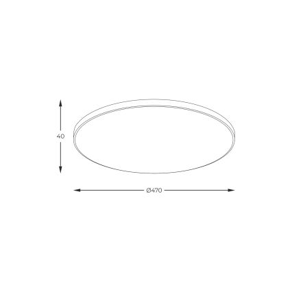 Zuma Line - plafon LED 44W/230V, śr. 47 cm, czarny