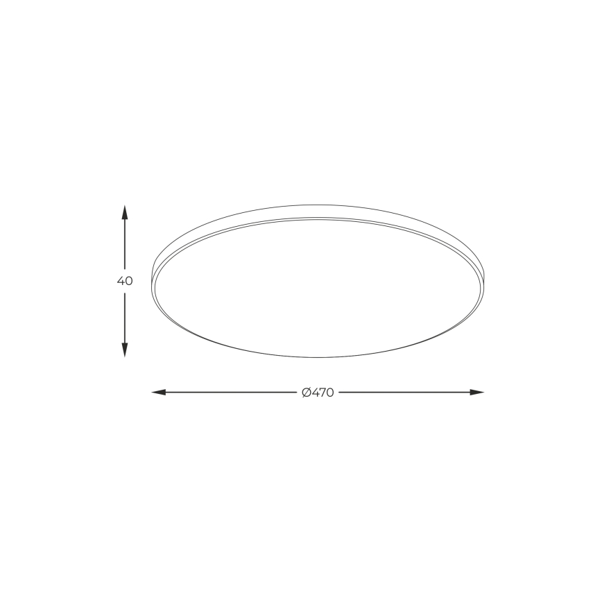 Zuma Line - plafon LED 44W/230V, śr. 47 cm, czarny