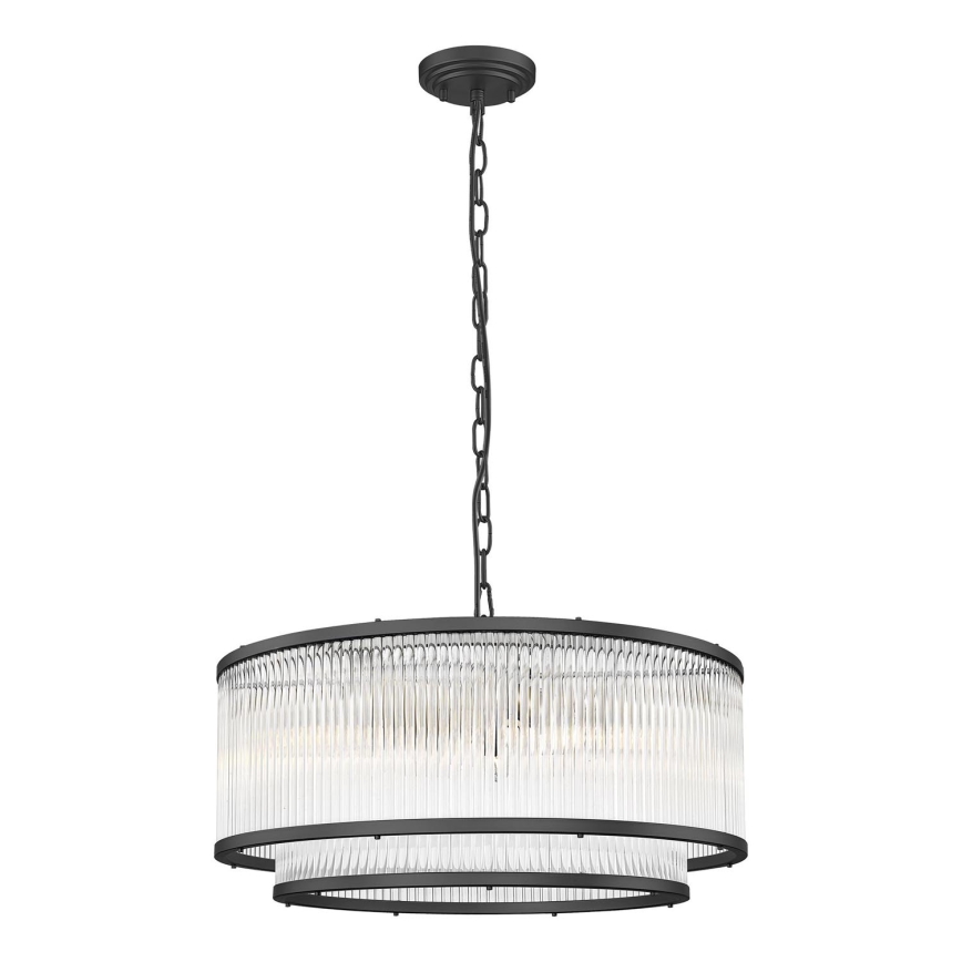 Zuma Line - Żyrandol na łańcuchu 6xE14/60W/230V czarny