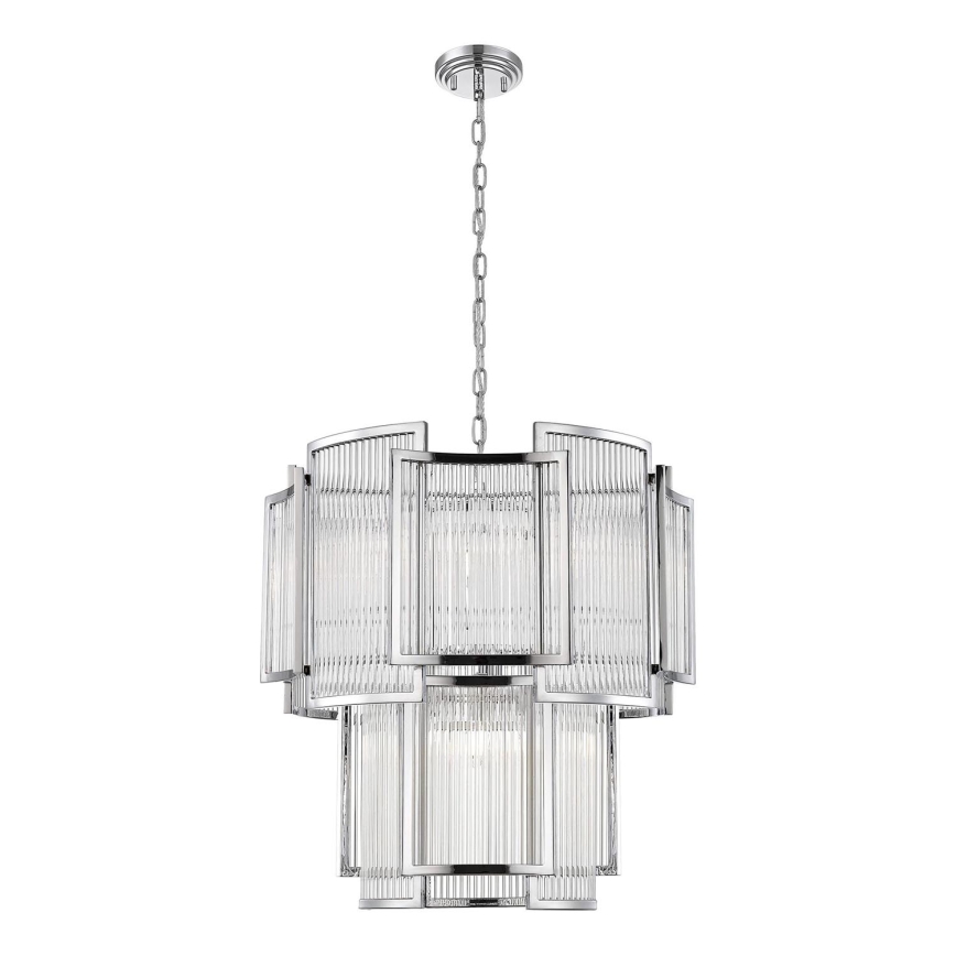 Zuma Line - Żyrandol na łańcuchu 8xE14/60W/230V chrom błyszczący