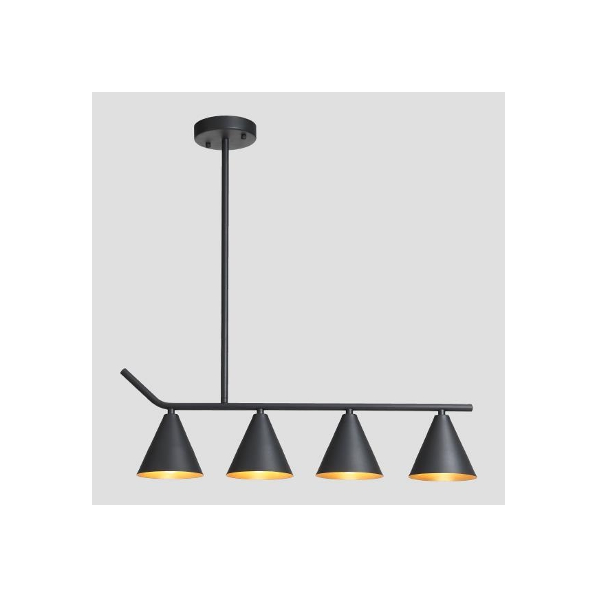 Żyrandol 4xΕ27/40W/230V czarny