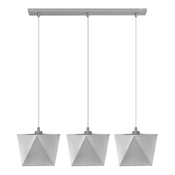 Żyrandol ADAMANT 3xE27/15W/230V szary
