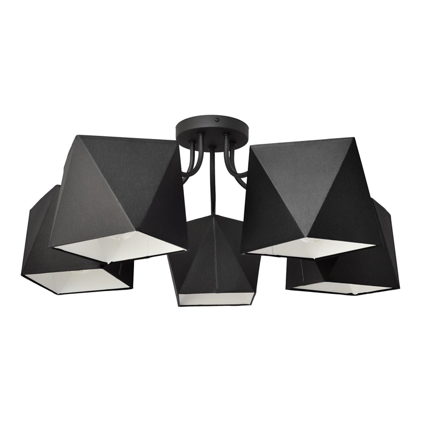 Żyrandol ADAMANT 5xE27/15W/230V czarny