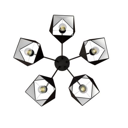 Żyrandol ADAMANT 5xE27/15W/230V czarny