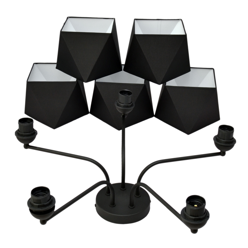 Żyrandol ADAMANT 5xE27/15W/230V czarny