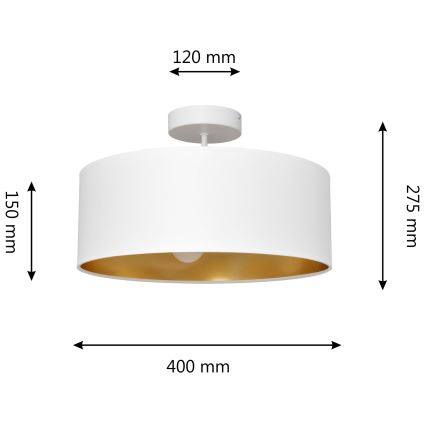 Żyrandol ALBA 3xE27/15W/230V biały/złoty